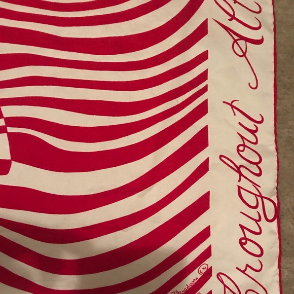 RARE vintage chic Ann Pakrdonni silk scarf. - Picture 8 of 8